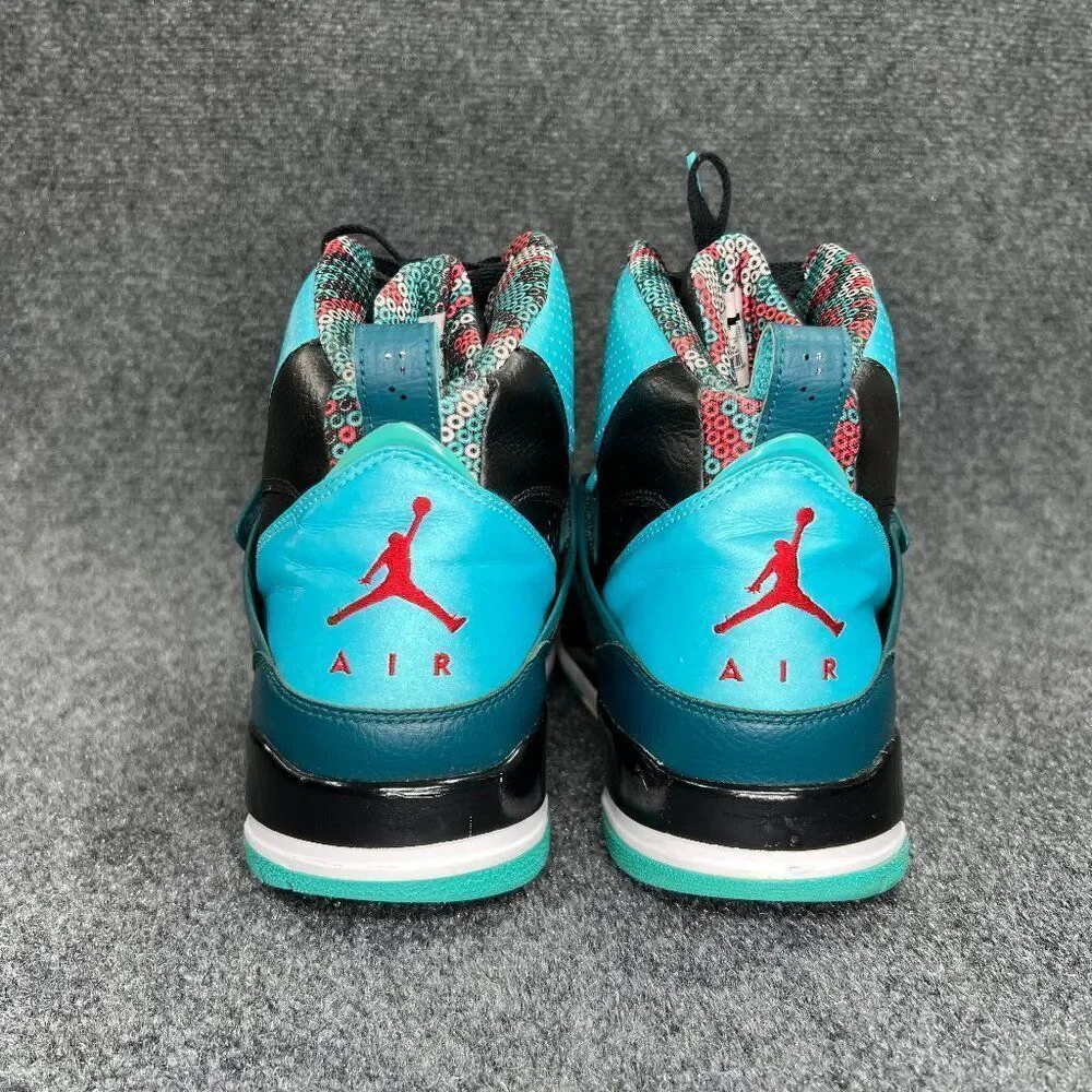 Jordan Flight 45‎ High Black Shoes Men's Size 12.5 Black Blue Basketball Shoes